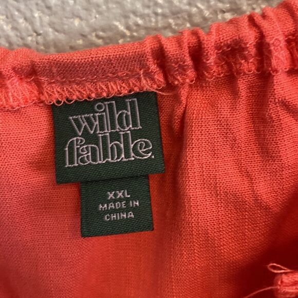 NWT- Wild Fable- Ruched Spaghetti Strap Sun Dress Vibrant Pink/Coral- Size XXL - Picture 9 of 11